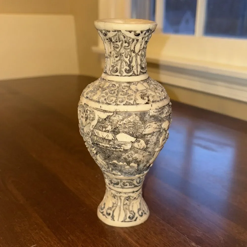 Carved candle holder